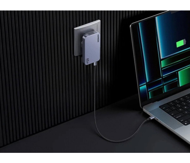 UGREEN Płaska ładowarka sieciowa Nexode Pro 65W GaN 2x USB-C + USB - 1488947 - zdjęcie 5
